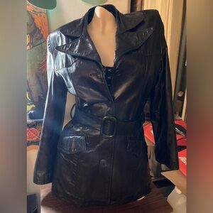 Manteau en vrai cuir